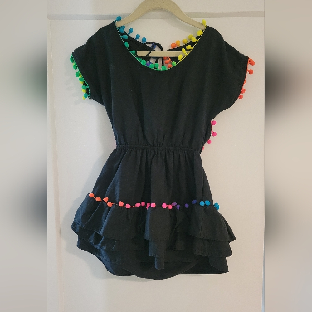 Colorful Pom-Pom Kids Dress